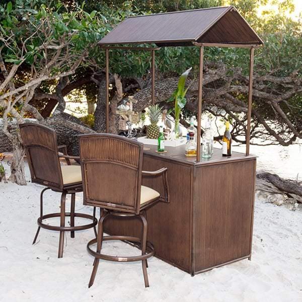Tiki Bar 3 Pc Barstool Set