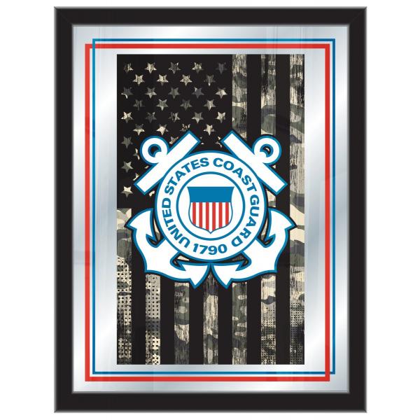 U S Coast Guard Logo Mirror 17x22 W Official Military Logo Family Leisure