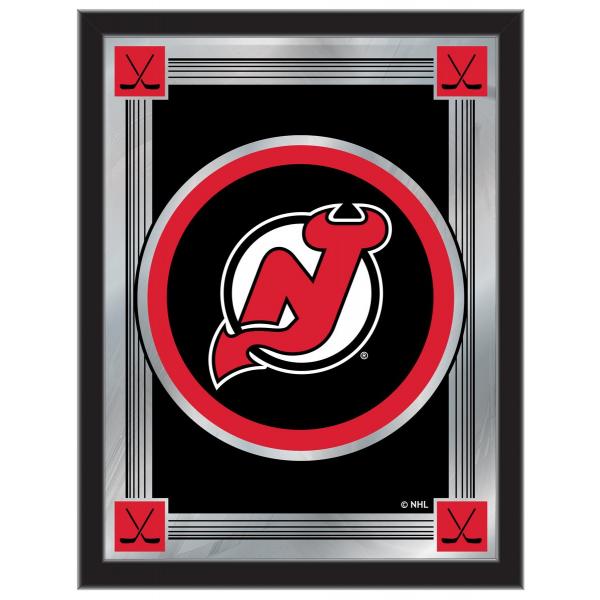 New Jersey Devils Logo Mirror 17x22 W Official Nhl Logo Family Leisure
