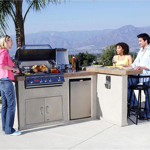 outdoor grill island