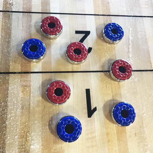 Official Shuffleboard Puck Set With Case Medium Size