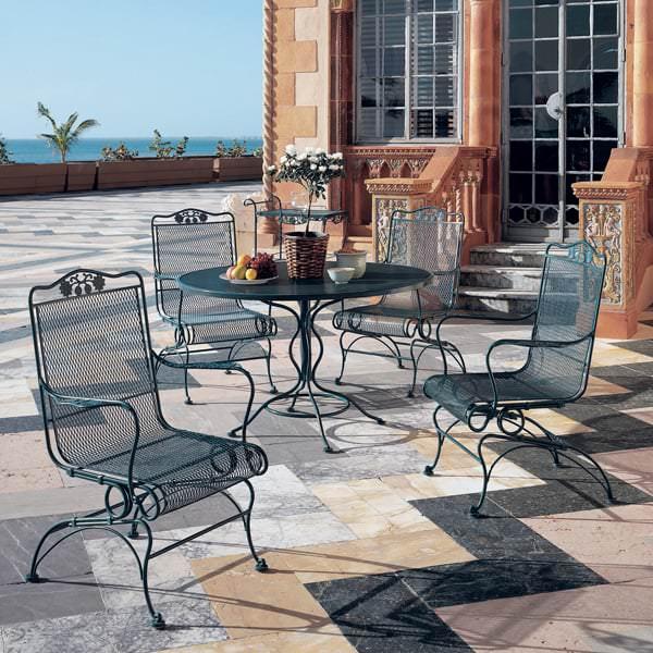 Wrought Iron Patio Furniture Family Leisure Briarwood Dining By Woodard