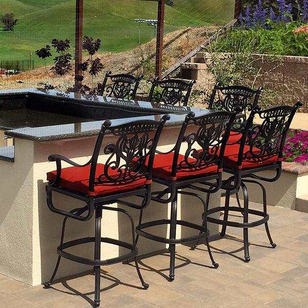 Hanamint Patio Furniture Family Leisure Grand Tuscany Bar Stool By Hanamint